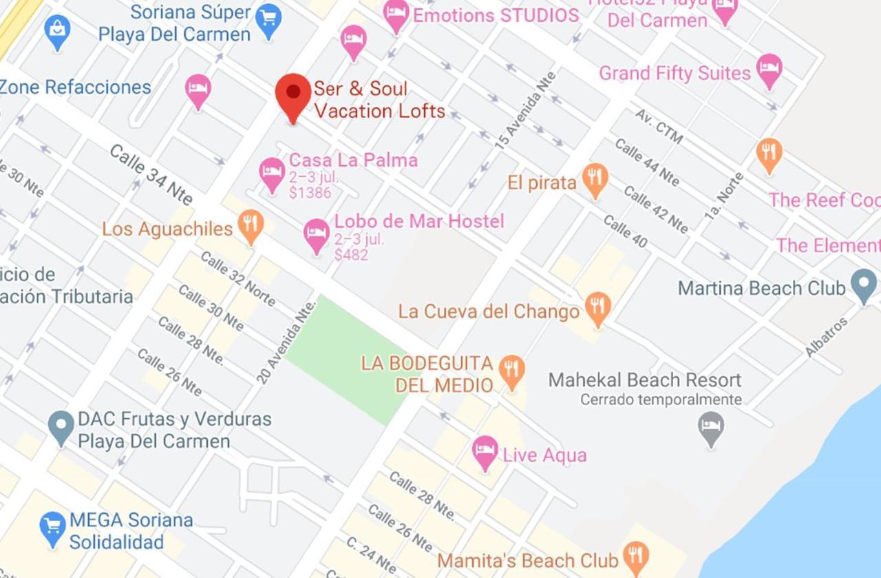 Ser & Soul Vacation Lofts Leilighet Playa del Carmen Eksteriør bilde